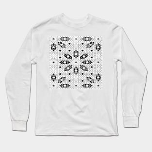 Drawn lacework on white canvas Long Sleeve T-Shirt